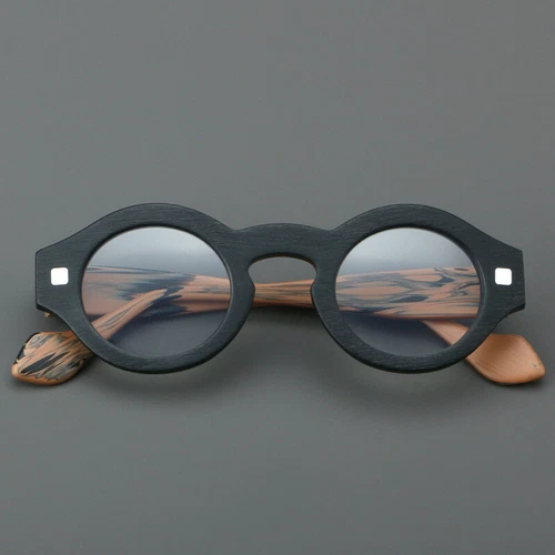 Acetate Round Retro Eyeglasses Men Women Clear Lens Fashion Glasses Frames New - Picture 13 of 19