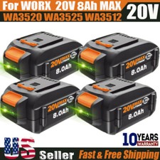 1-4PACK For WORX 20V 8.0Ah Battery Extend Lithium-Ion WA3525 WA3575 WA3520