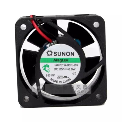 SUNON HA40201V4-D07U-999 4020 DC12V 0.6W 2-Wire Silent Cooling Fan