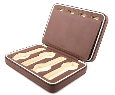 Premium Quality Executive Faux leather travel watch box Display Case Organize...