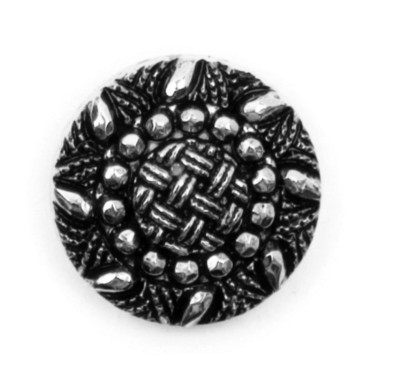 Polyester Button - silberfarben bedruckt | Galedi Pins 13mm/20mm