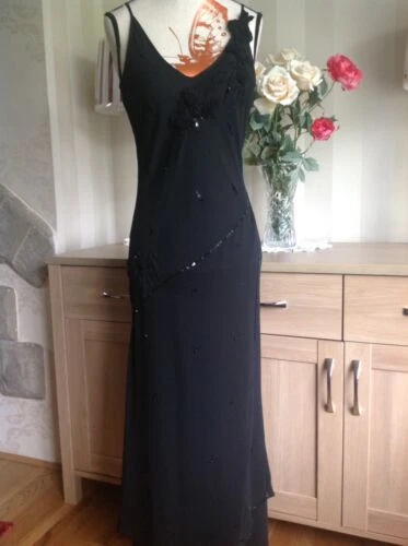 Long black cheap floaty dress
