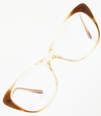 FILOS KATYA 54 Brown/Clear Butterfly Frame Glasses Vintage 80s Women