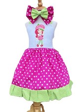 Strawberry Shortcake Girls Toddler Spring Summer Colorful Halter Dress