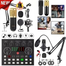 Home Studio Recording Kit Podcast Music Mixer Equipment Condenser Microphone Set