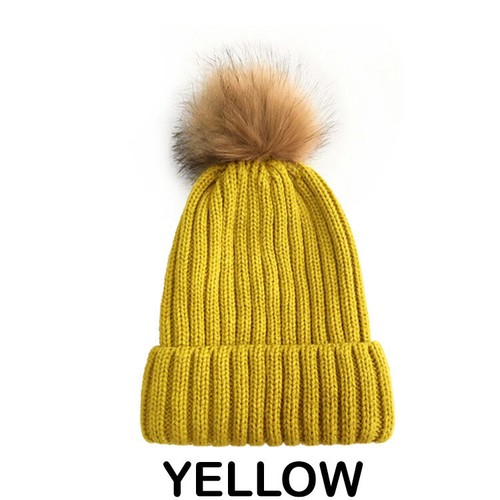 Personalisierte bestickte Erwachsene Kind gestrickte Winter warme Beanie Fell Bommel Mütze - Bild 23 von 30