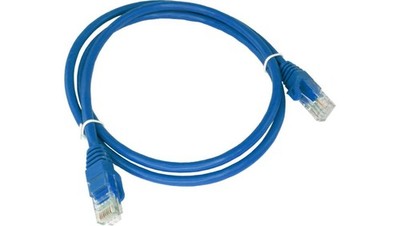 5901738558625 Patch-cord U/UTP kat.6 PVC 0.25m niebieski KKU6NIE0.25 A-LAN