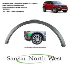 For Range Rover Evoque Passenger Side Front Bumper Wing Wheel Arch Trim LEFT N/S