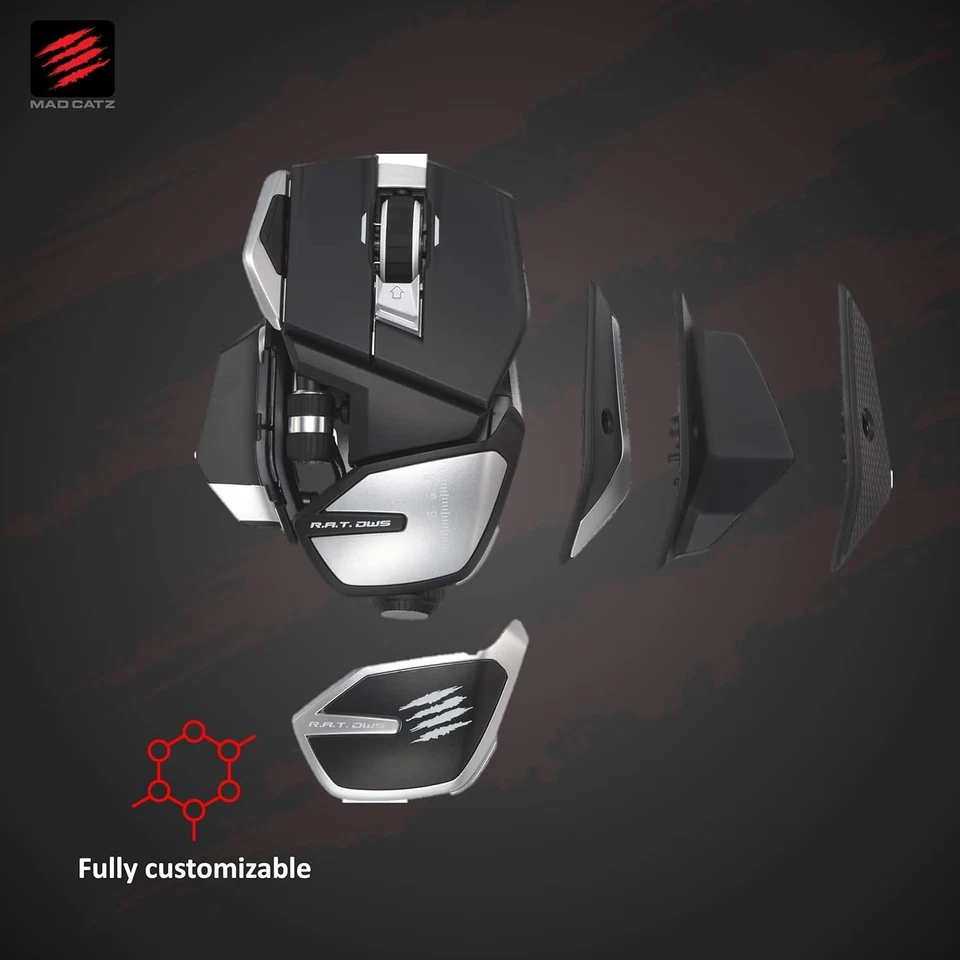 Mad Catz Rat DWS Wireless Gaming Mouse - 14 Button Ergonomic Mouse - Image 4 of 4