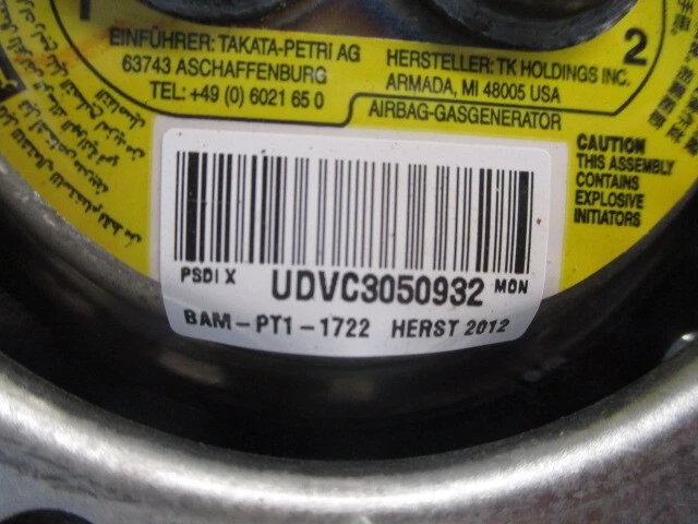 2012 Jeep Grand Cherokee Wheel Airbag Driver Air Bag OEM - Image 3 of 4