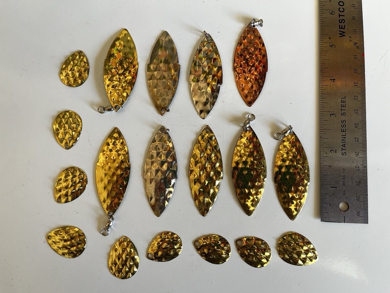 Vintage Strike King Spinner Bait Blades Diamond Texture Blades 18 Blades Nice