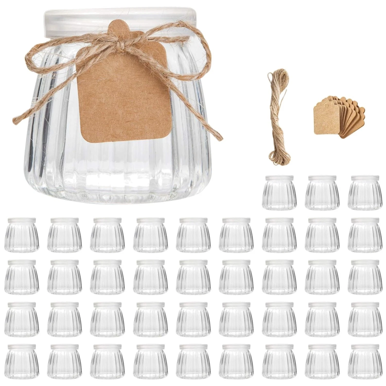 Small Yogurt Jars Set, 4oz Glass Containers
Opens in a new window or tab