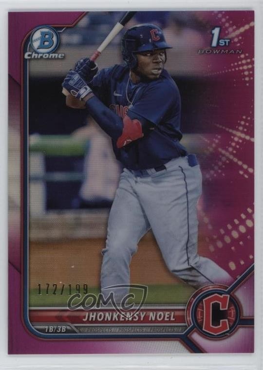 2022 Bowman Chrome Prospects Fuchsia Refractor /199 Jhonkensy Noel #BCP-2 1o1b