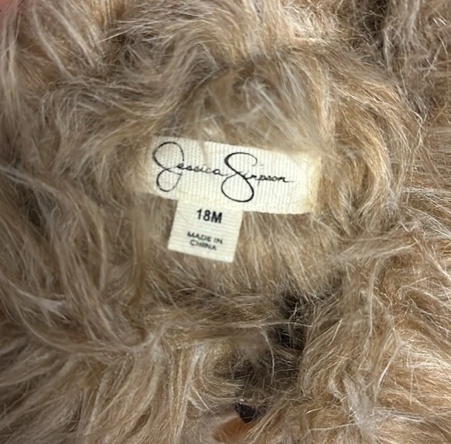 Jessica Simpson Toddler Girls Faux Fur Vest Size 18 Months - Image 3 of 4