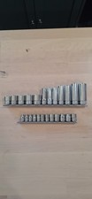 Snap On 12 Point 14 Drive 12 Point 38 Drive And 6 Point 38 Drive Socket Lot