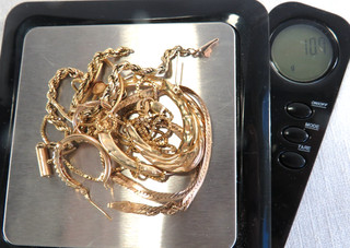 10.7 Grams 14k Yellow Gold Scrap earrings & Bracelet pieces