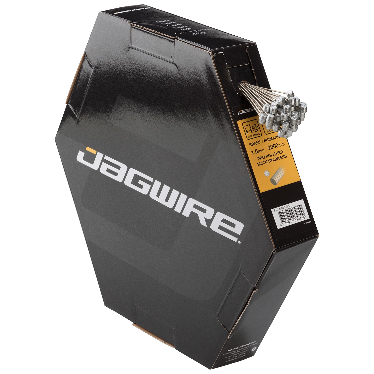 Câble de frein VTT Pro Polished Slick en acier inoxydable haute performance 2000mm