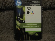 HP N9H64FN Black Tri Color Ink Cartridge Genuine OEM NEW 62 NOV/2026