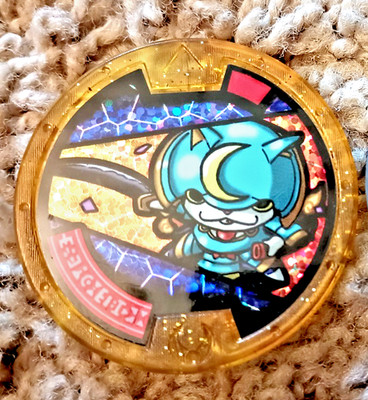 Rare Gold Bushinyan Shogunyan Legendary Medal Yokai Watch Yo-Kai