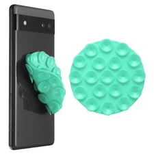 2 Pack Suction Phone Case, Round Double-Sided Suction Phone Grip, Lake Green