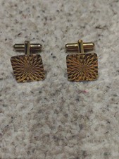Gold effect mens cufflinks