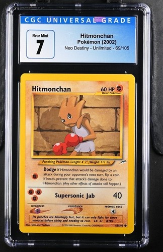 Hitmonchan (Unlimited) graded CGC 7 for sale on eBay