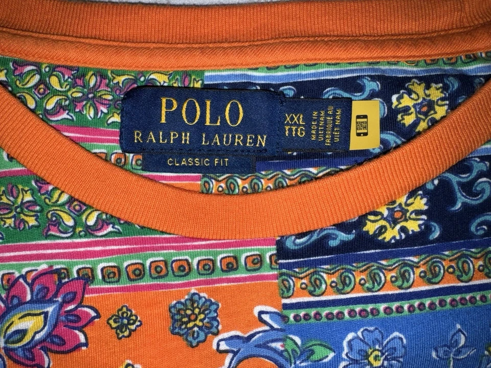 Мужская футболка размер 2XL Polo Ralph Lauren пэчворк 2023 - Изображение 3 из 4