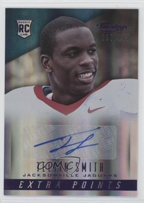 2014 Prestige Extra Points Purple Signatures Telvin Smith Rookie Auto RC uk2