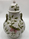 White Ceramic Water Jug with Spout/Leaf and Butterfly Pattern — photo 1