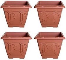Image of Whitefurze 41cm Square Venetian Planter - Black