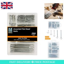 Image of Durable 250 Assorted Nails - Perfect for Woodwork, Crafts & Professional Use