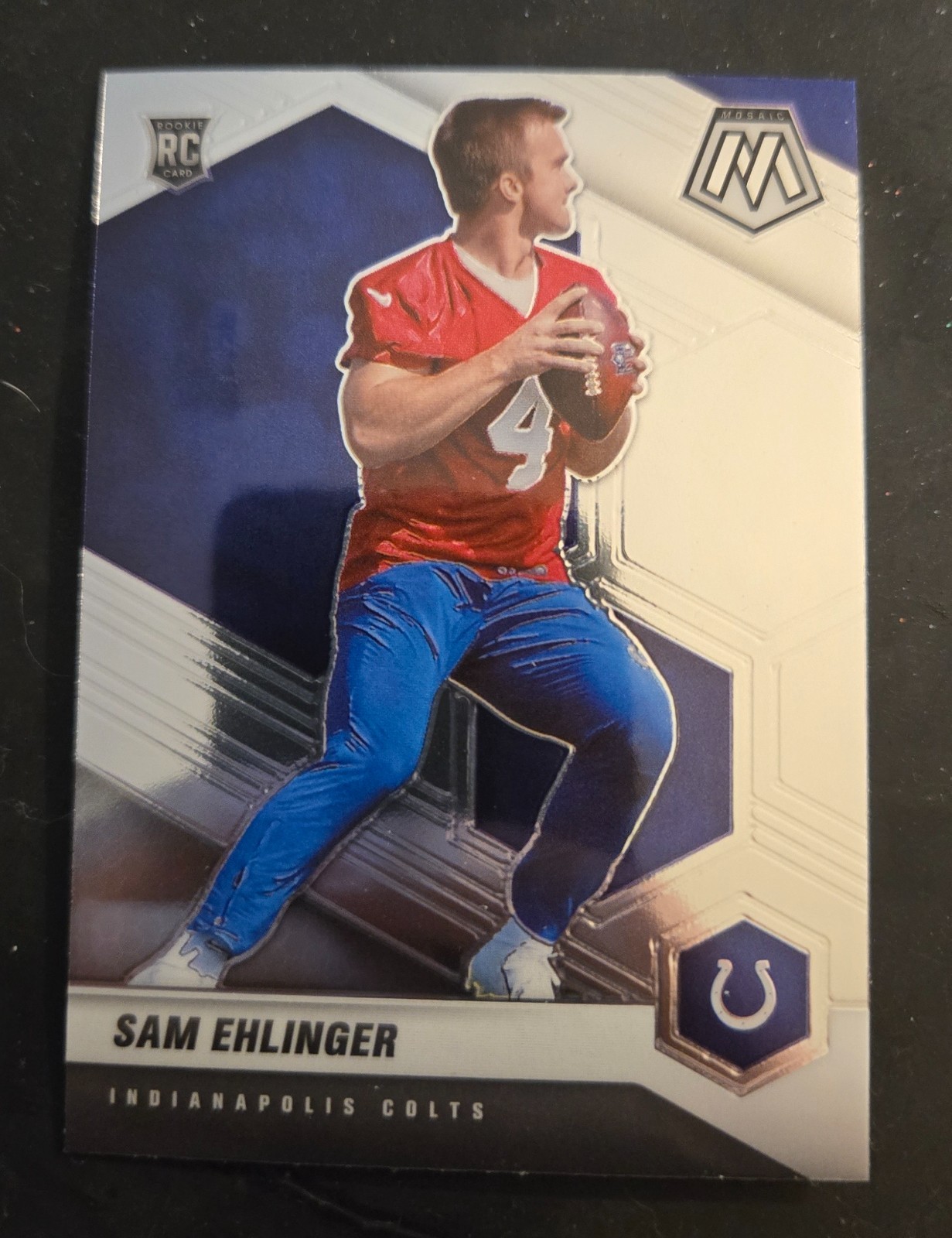2021 Panini Mosaic #372 Sam Ehlinger Rookie Card Silver Prizim
