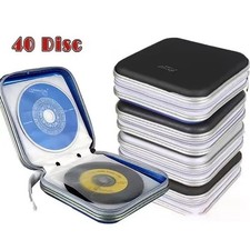 40 CD DVD Carry Case Disc Storage Holder CD Sleeve Wallet Ideal Car Lot
