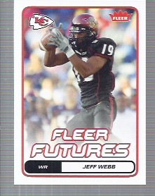 2006 Fleer #147 Jeff Webb RC - FB