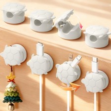 8 Pack Rotatable Cable Clips Cord Organizer Spring Clip Holder for Nightstand