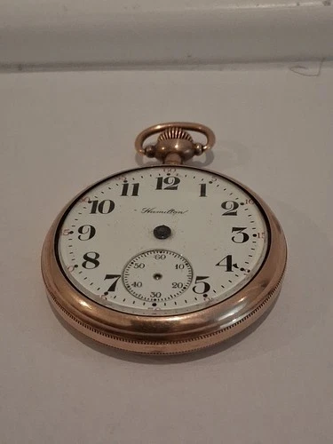 Antique Open Face Hamilton Pocket Watch, Lancaster, PA, 17 Jewels