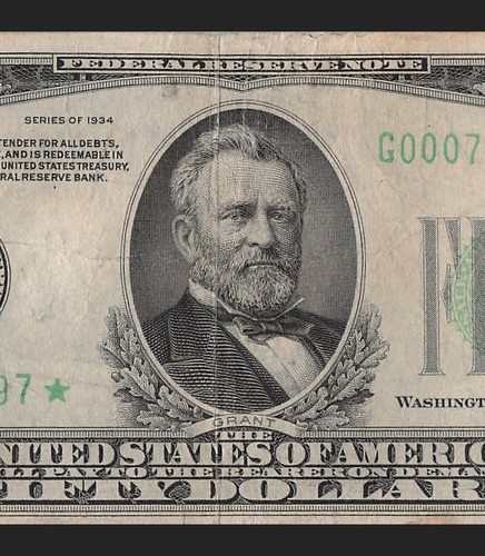 1934 Chicago Star Note Fifty Dollar Bill G00073397* Solid Star - Picture 5 of 11