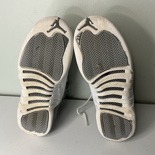 Nike Air Jordan 12 Retro Stealthy White Grey Sneakers Shoes 153265-015 5Y 37.5 - Picture 5 of 6