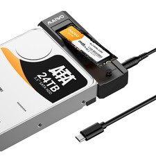 M.2 NVMe to 2.5'' 3.5'' Offline Clone Enclosure,M.2 to SATA SSD HDD Cloner, U...