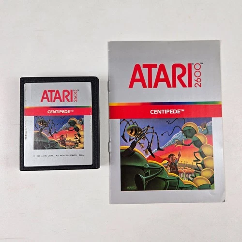 Centipede (Atari 2600, 1981) w/ Manual Cleaned Tested & Working w/ Photo