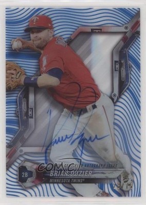 2018 Topps High Tek Pattern 1 Waves/Diagonals Blue 23/75 Brian Dozier Auto 6fs