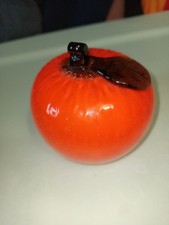 Vintage Murano Style Orange Studio Art Glass Hand Blown Fruit