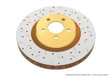 DBA 4000 Series XS High Performance Brake Rotors, Slot & Drill, Kangaroo Paw