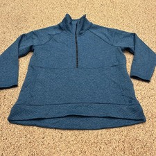 LL Bean Flexforward Quilted Pullover Sz XL Petite Half Zip Outdoor Blue Hiking