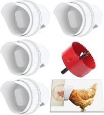 4-Port PVC Gravity Chicken Feeder Kit - Easy Install, Rainproof  Mess-Free