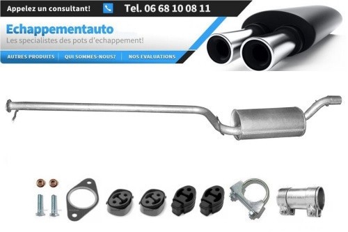 Silencieux central échappement anti-bruit pour Ford Focus 1.8 TDDi TDCi