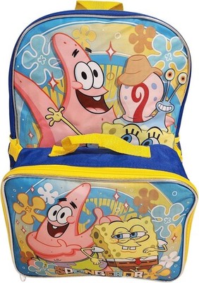 Officiële SpongeBob SquarePants Rugzak + Lunchtas Set Voor Jongens En Meisjes - 2-Delige Schoolset Met Afneembare Tas