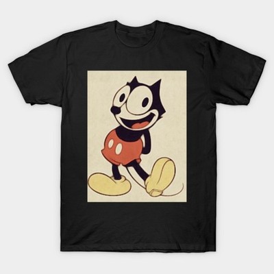Felix the Cat in Mickey Pants T-Shirt Felix The Cat Vintage T-Shirt  | Up To 5XL