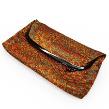 VTG Japanese Folding Clutch Bag Rayon Floral Print Kimono Kitsuke