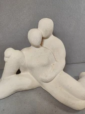 Royal Haeger Popcorn textured Male Female Sculpture 1999 Euc Vintage 